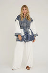 Katie patch jacket - Navy/white NY med mærke str. 44